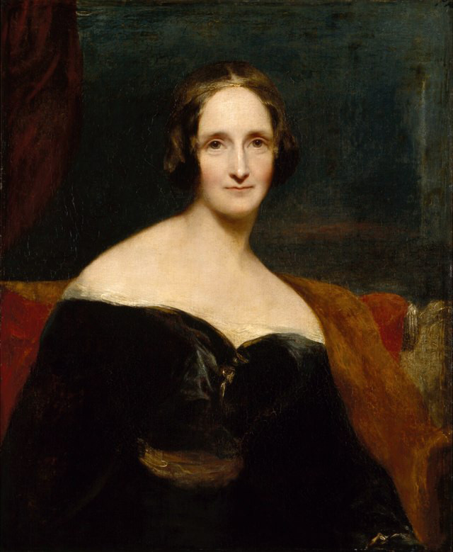 Portræt af Mary Wollenstonecraft Shelley. Malet af Richard Rothwell.