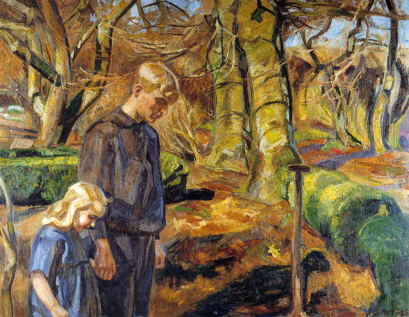 'To børn begraver en fugl', Fritz Syberg 1917-25.