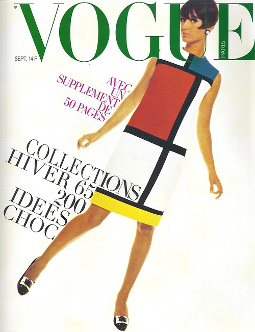 Mondrian-kjolen på forsiden af Vogue i 1965