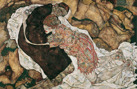 Egon Schiele, 'Døden og pigen', 1915. Wikimedia Commons.