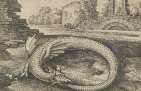 Den kannibalistiske kapitalisme æder og fortærer uden at give noget tilbage. Illustration: 'Atalanta Fugiens' (1617), Michael Maier, Staatsbibliothek zu Berlin.